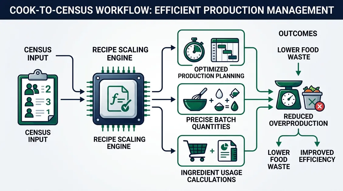Cook-to-census portioning workflow diagram Cook-to-census portioning workflow diagram